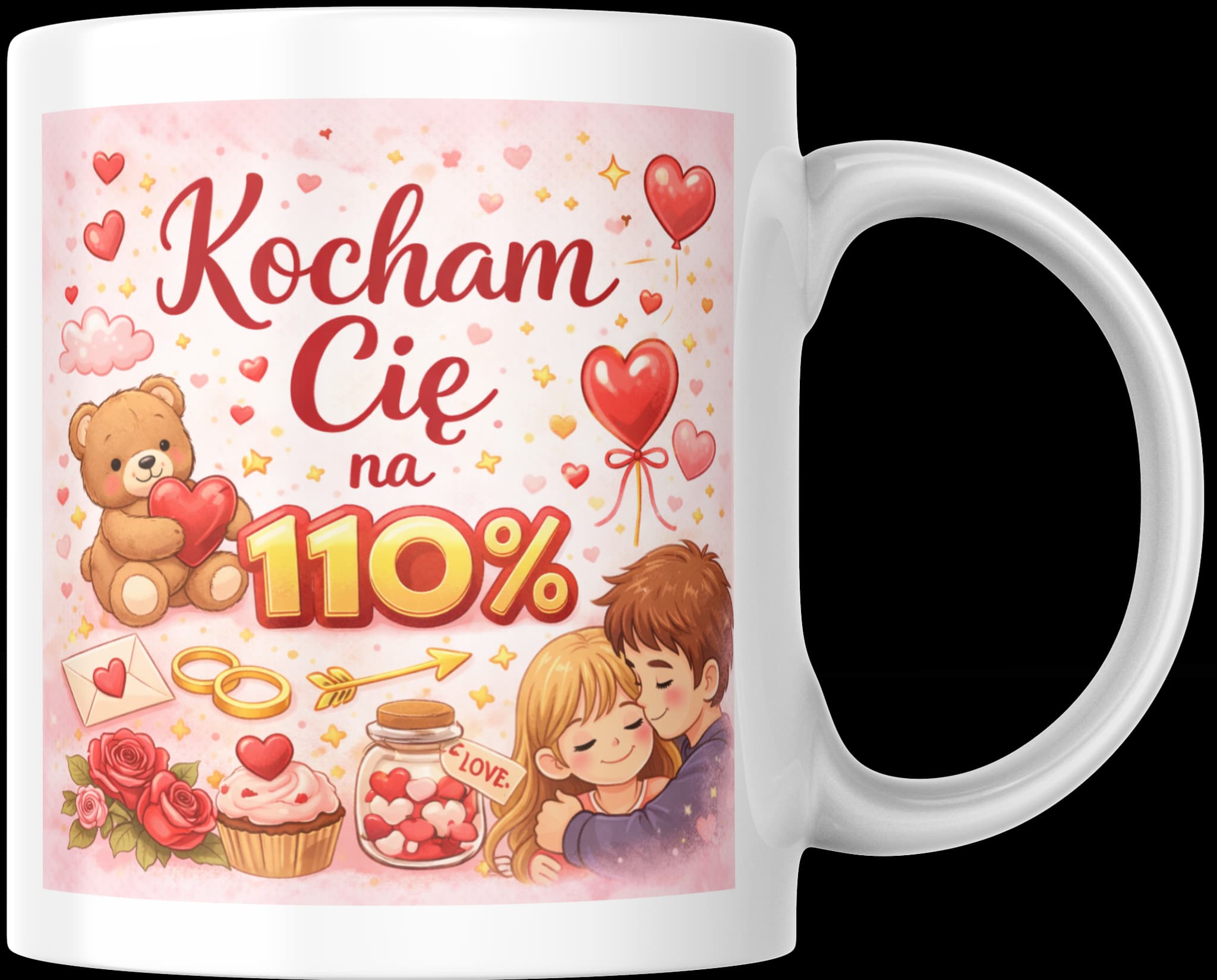 ☕ Kubek „Kocham Cię na 110%” – miłość, którą czuć w każdym łyku ❤️
