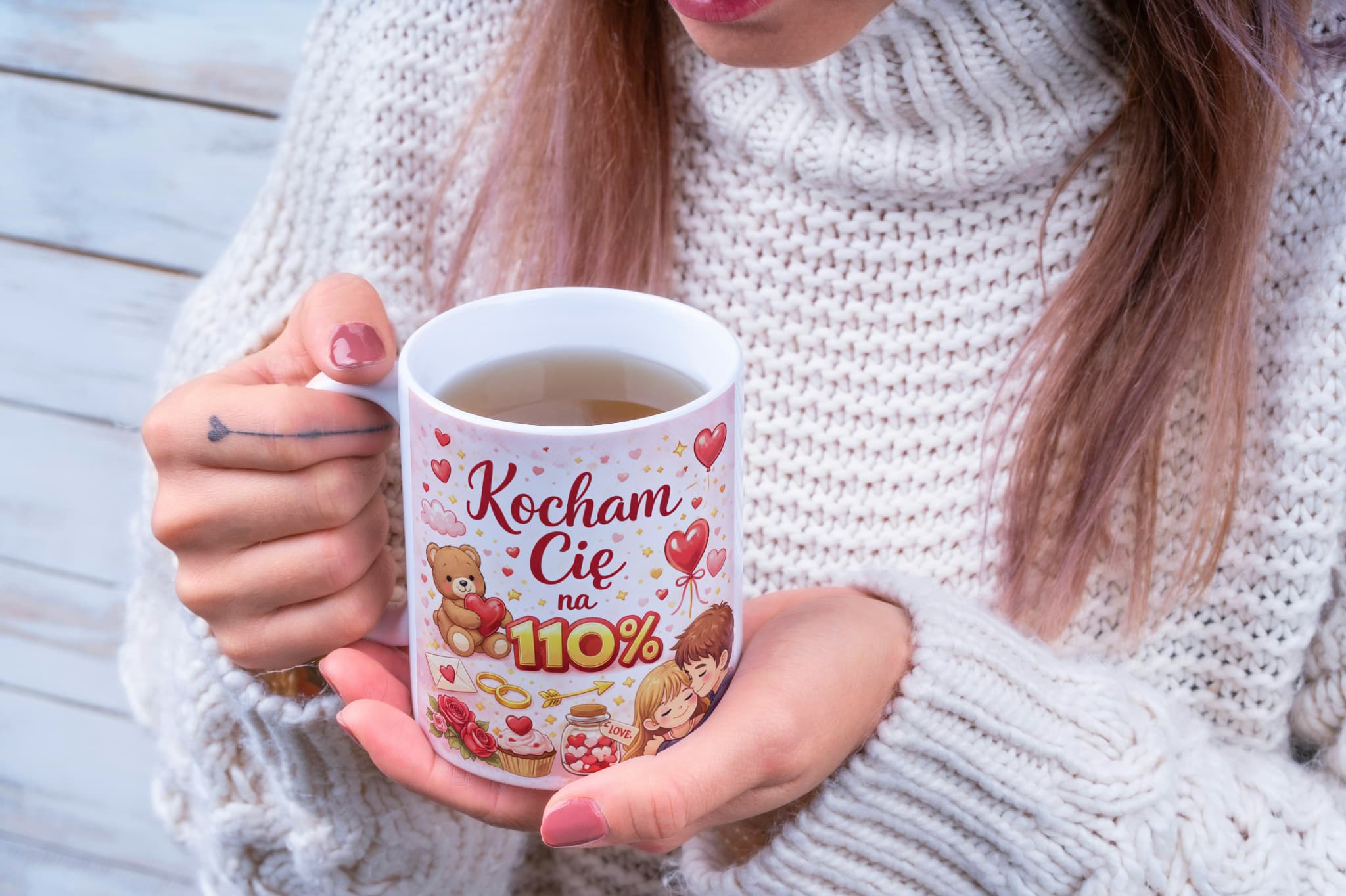 ☕ Kubek „Kocham Cię na 110%” – miłość, którą czuć w każdym łyku ❤️