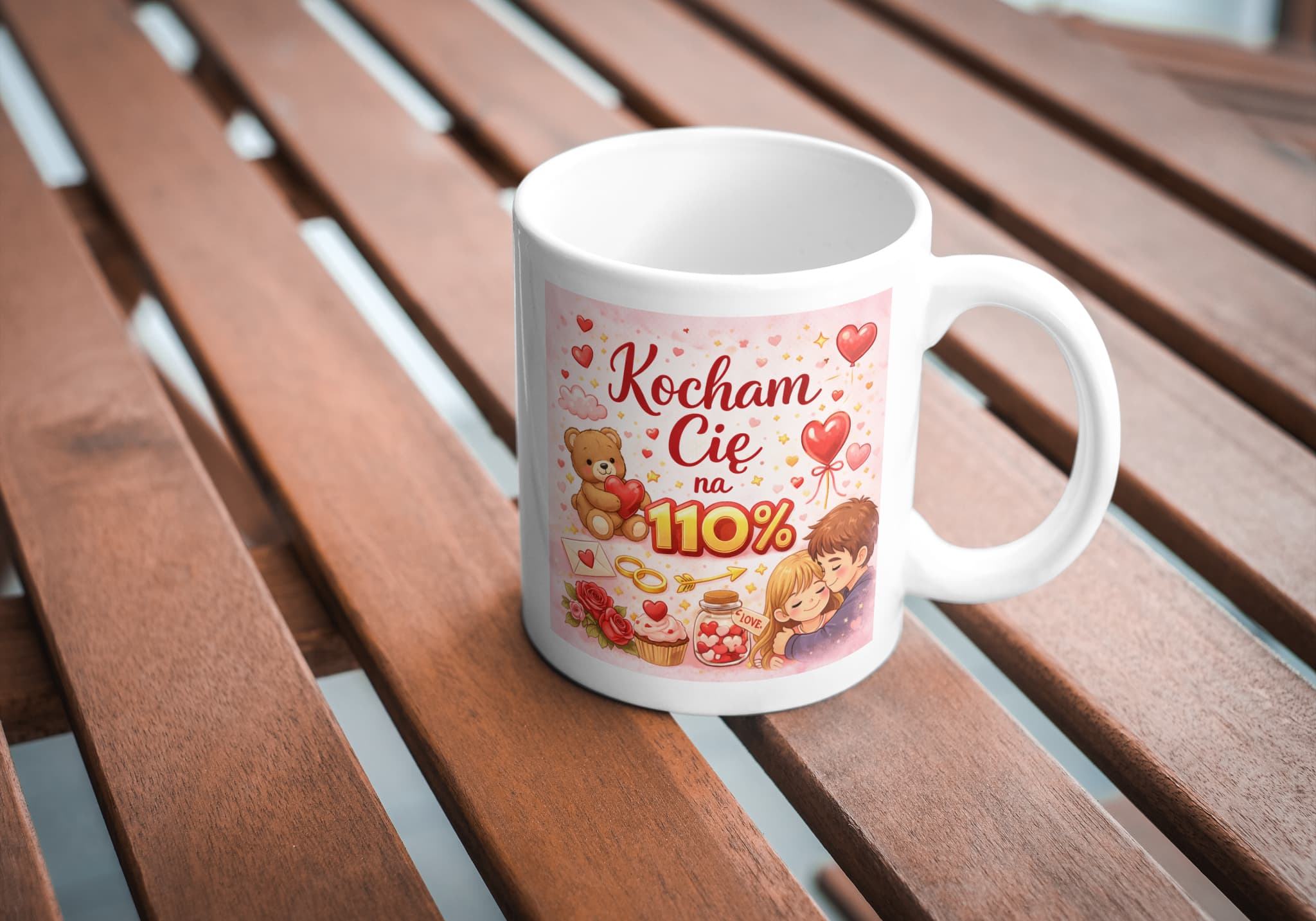 ☕ Kubek „Kocham Cię na 110%” – miłość, którą czuć w każdym łyku ❤️
